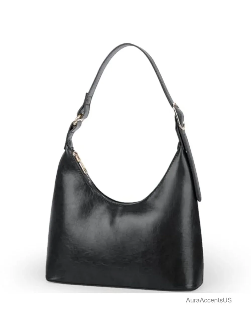 Small Retro Vegan Leather Hobo Underarm Shoulder Bag